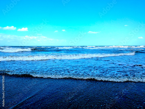 Fototapeta Gentle Ocean Swell on a Bright Coastal Day