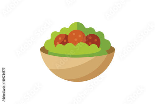 Pita Bowl With Falafel Lettuce And Cucumber