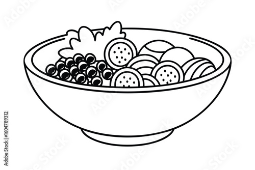 Italian Antipasto Salad Bowl With Olives And Vegetables