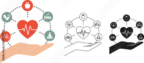 Health and wellness tips for a healthy heart lifestyle and medical advice care