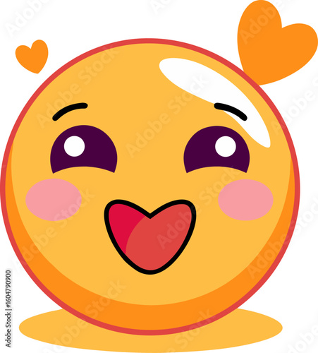 Blushing Face Emoji with Heart icon