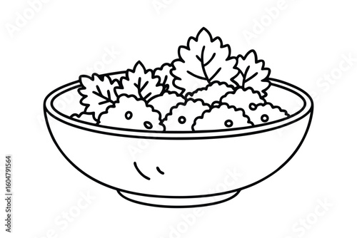 Fresh Tabbouleh Salad In A Bowl With Parsley