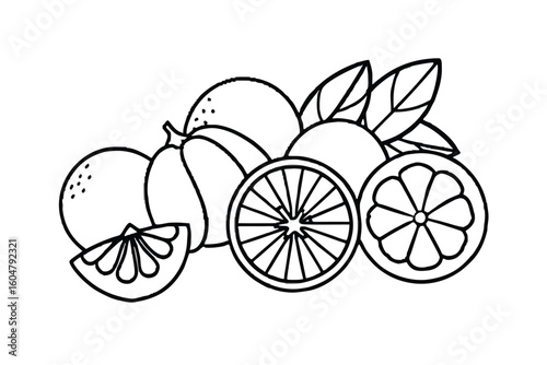 Flat Colorful Illustration Of Assorted Citrus