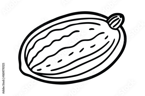 Date Fruit In Brown Tone Flat Vector No Text