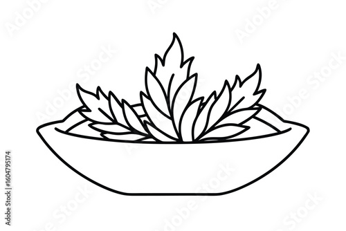 Chopped Herbs Mix Flat Style No Text