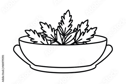 Chopped Herbs Mix Flat Style No Text