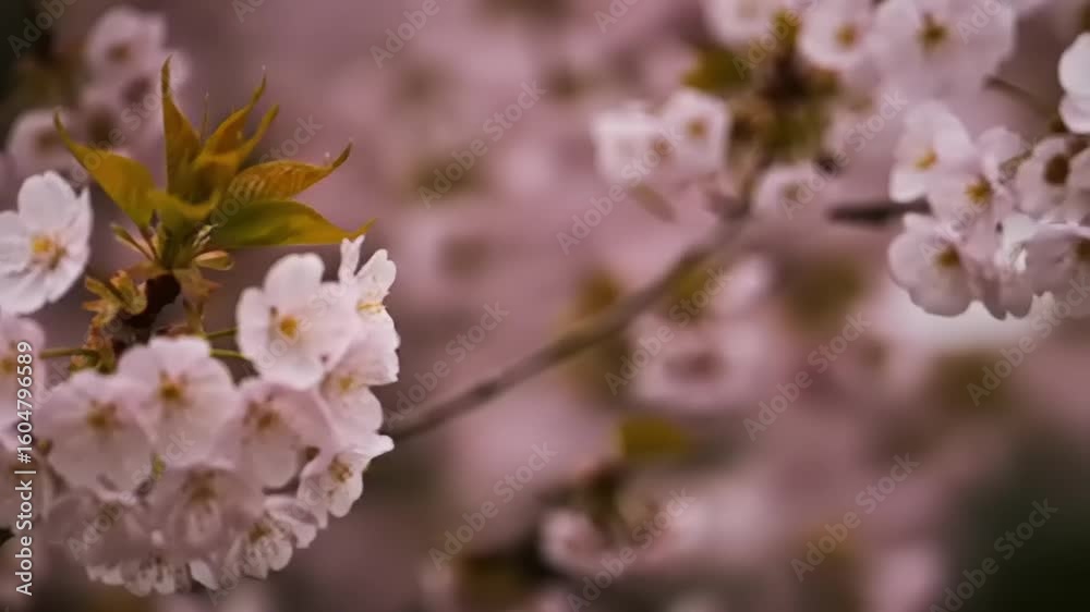 Delicate Cherry Blossoms in Springtime Bloom for Serene Backgrounds Delicate Cherry Blossoms in Springtime Bloom for Serene Backgrounds