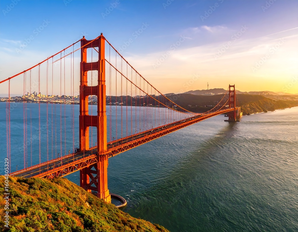 Fototapeta premium Golden Gate Bridge at Sunset (1)