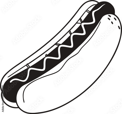 Classic Hot Dog with Mustard condiment food