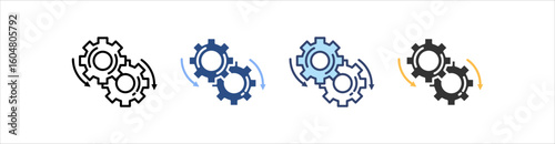 Automation Icon Set Multiple Style Collection