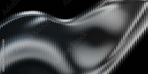 Glossy metallic abstract surface with vertical glass texture in dark silver tone, perfect for luxury cosmetics, modern tech display, premium product mockup, futuristic presentation background