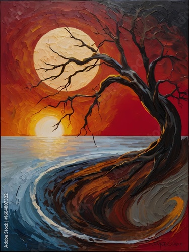 autumn landscape with water