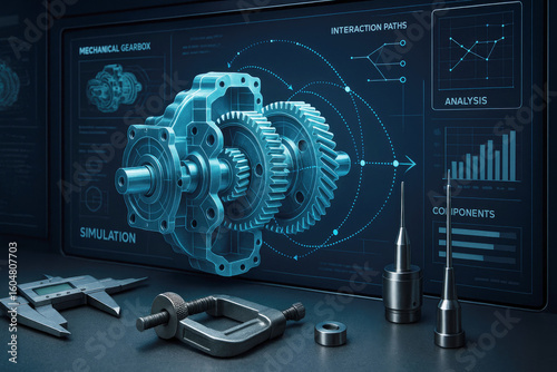Mechanical gearbox engineering simulation and analysis gears