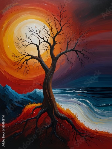 tree on the beach