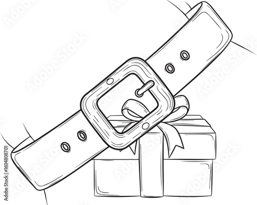 Festive belt and gift box decoration buckle present