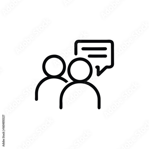 Two People Discussing Ideas in a Conversation Bubble An Illustration of Collaboration and Discussion in Communication