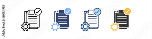 Execution Icon Set Multiple Style Collection