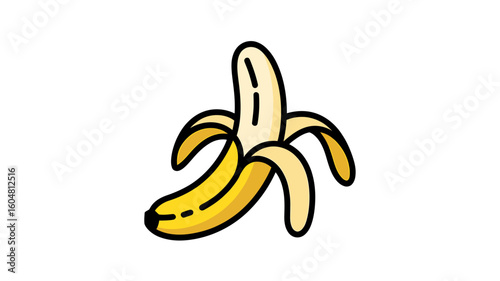 Delicious Banana Ready to Eat Tropical Fruit Isolated on White Background Healthy Snack and Potassium Source Refreshing and Nutritious