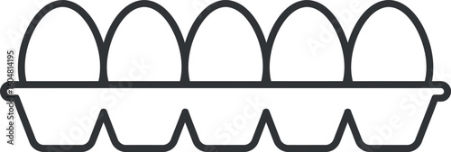 Farm fresh eggs in carton outline icon