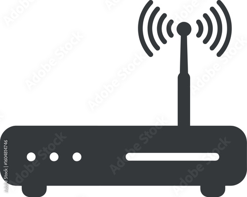 Wireless router icon internet connectivity
