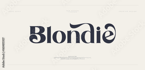 Blondie Luxury wedding alphabet font. Typography decorative elegant classic lettering serif fonts vintage retro for logo. vector illustration
