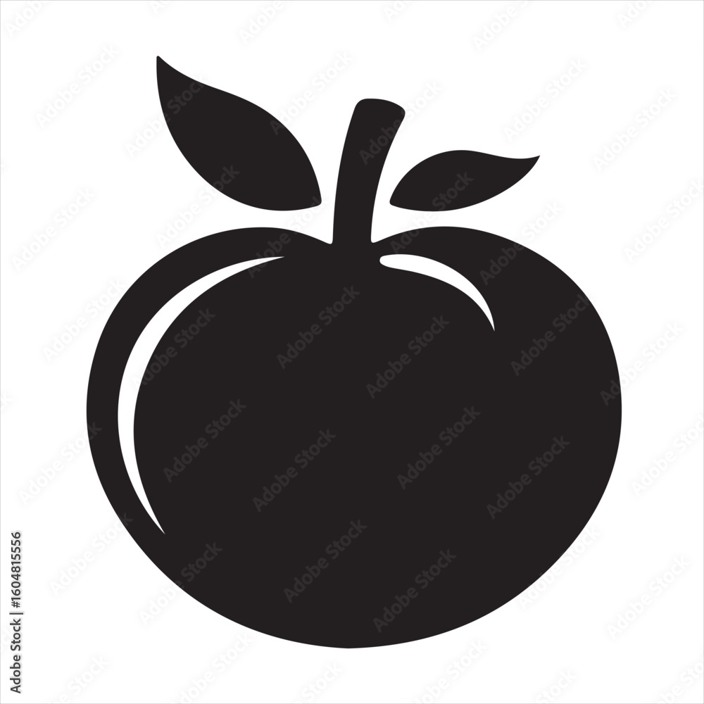 Silhouette Style Vector Tomato Logo Icon – Minimalist Vegetable Graphic for Organic Farm Branding, Fresh Produce Market, Vegan Food Packaging, Culinary Design, and Healthy Natural Food Business Themes Silhouette Style Vector Tomato Logo Icon – Minimalist Vegetable Graphic for Organic Farm Branding, Fresh Produce Market, Vegan Food Packaging, Culinary Design, and Healthy Natural Food Business Themes