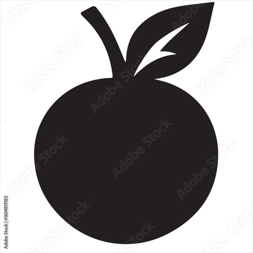 Silhouette Style Vector Tomato Logo Icon – Minimalist Vegetable Graphic for Organic Farm Branding, Fresh Produce Market, Vegan Food Packaging, Culinary Design, and Healthy Natural Food Business Themes