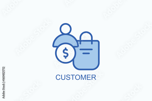 Customer Icon Or Logo Isolated Vector Illustration
