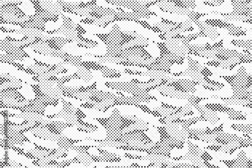 Abstract halftone background. Military camouflage effect dot seamless pattern texture. Dotted background as design element.	