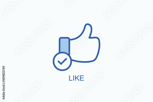 Like Icon Or Logo Isolated Vector Illustration