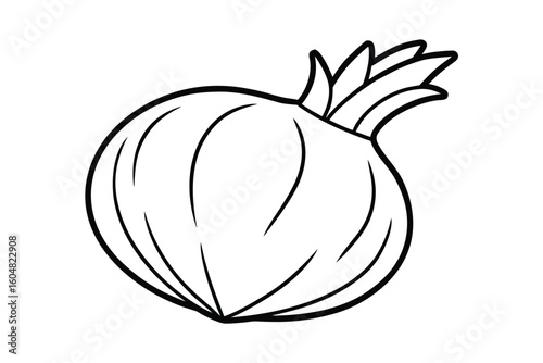 Whole Green Kohlrabi Flat Design No Text