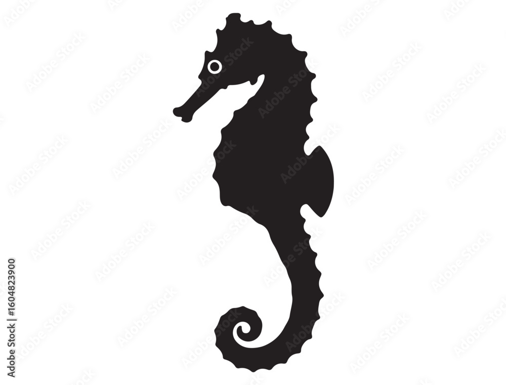 Fototapeta premium SEAHORSE SILHOUETTE