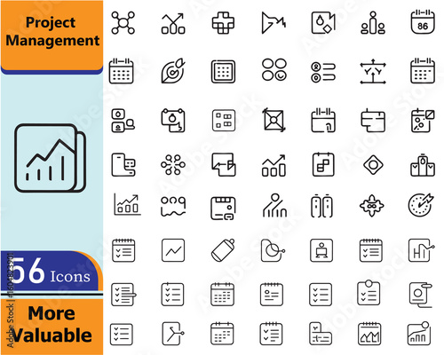 Project Management Icons set,vector, business, symbol, design, sign, icons, 