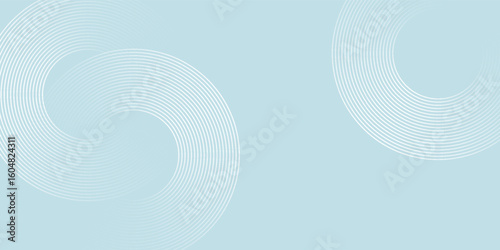 Modern abstract background. Glossy white gradient circle lines. Minimal geometric pattern. Simple graphic elements. Futuristic concept.