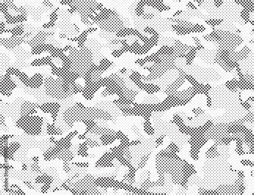Abstract halftone background. Military camouflage effect dot seamless pattern texture. Dotted background as design element.