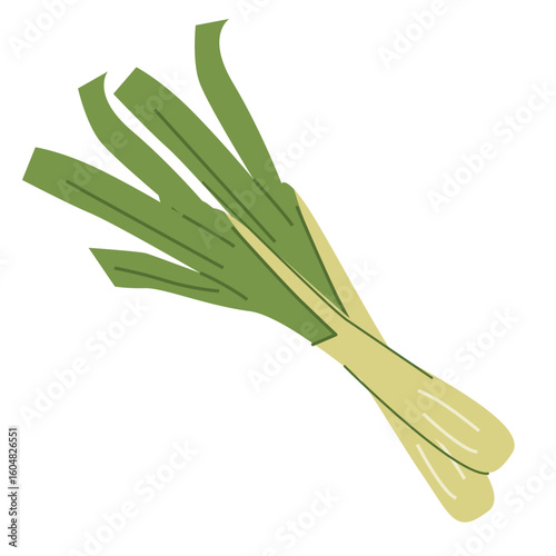 Fresh green and yellow lemongrass on white background.