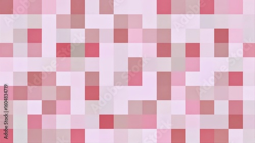 Pixel gradient background. Abstract vector art with light pink mosaic squares