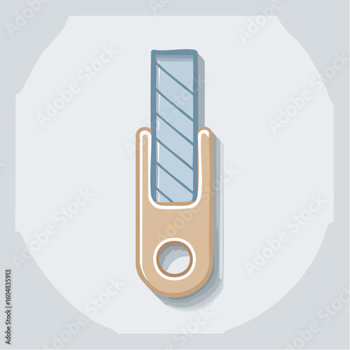 Beige and Grey Pencil Sharpener Illustration