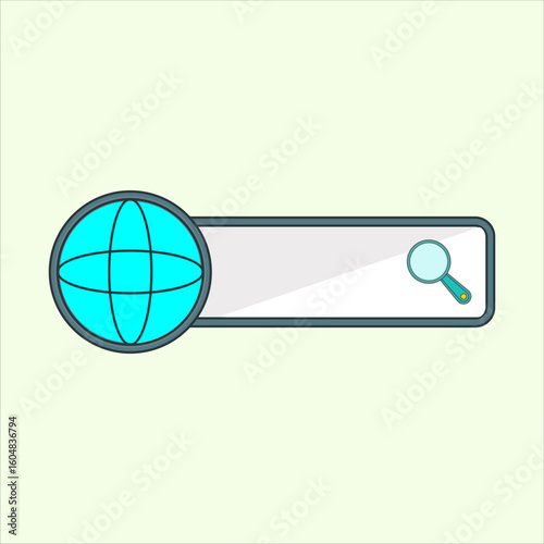 Global Search icon. icon related to design elements. suitable for web site, app, user interfaces,element, printable etc. flat icon style. simple vector design editable