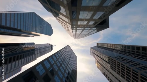 Looking Up at Skyscrapers