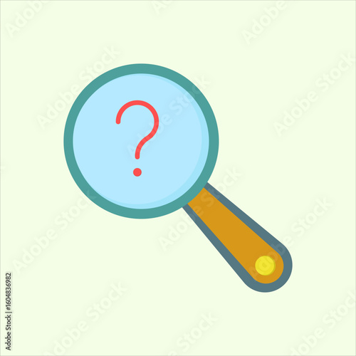 Search question mark icon. icon related to design elements. suitable for web site, app, user interfaces,element, printable etc. flat icon style. simple vector design editable