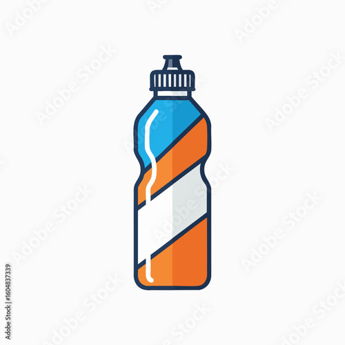 Sports Drink Bottle Vector Illustration Icon