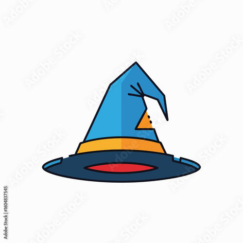 Blue Wizard Hat Vector Illustration