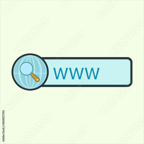 web search icon. icon related to design elements. suitable for web site, app, user interfaces,element, printable etc. flat icon style. simple vector design editable
