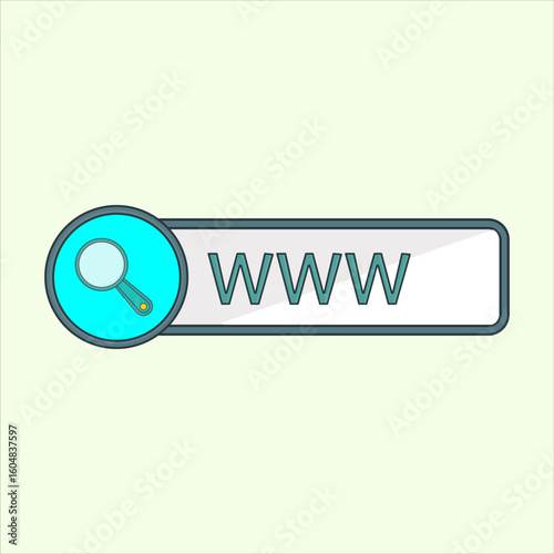 web search icon. icon related to design elements. suitable for web site, app, user interfaces,element, printable etc. flat icon style. simple vector design editable