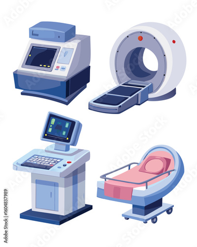 hospital medical diagnostic equipment vector