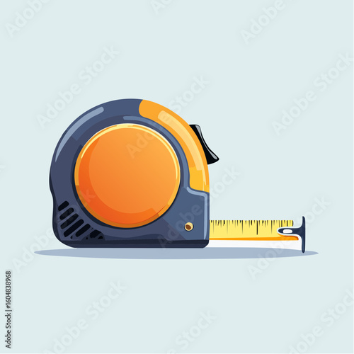 Orange and Grey Tape Measure Illustration