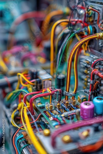 Detailed View of Electronic Circuitry.