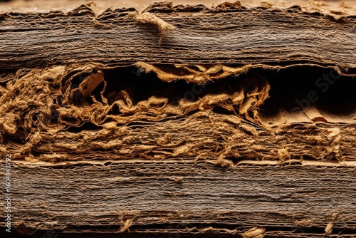 Aged book pages, layered, detail