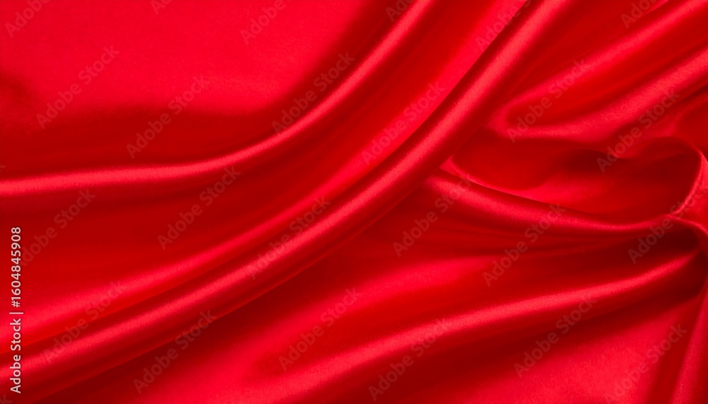 Obraz premium Red silk fabric folds